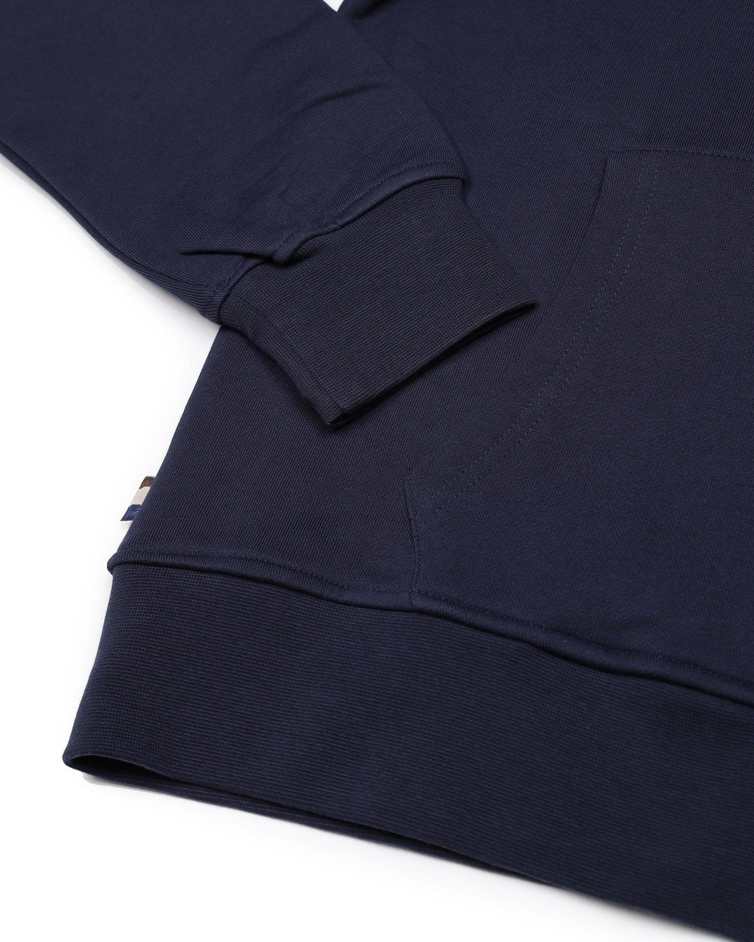 FELPA IN COTONE BLU NAVY CON CAPPUCCIO