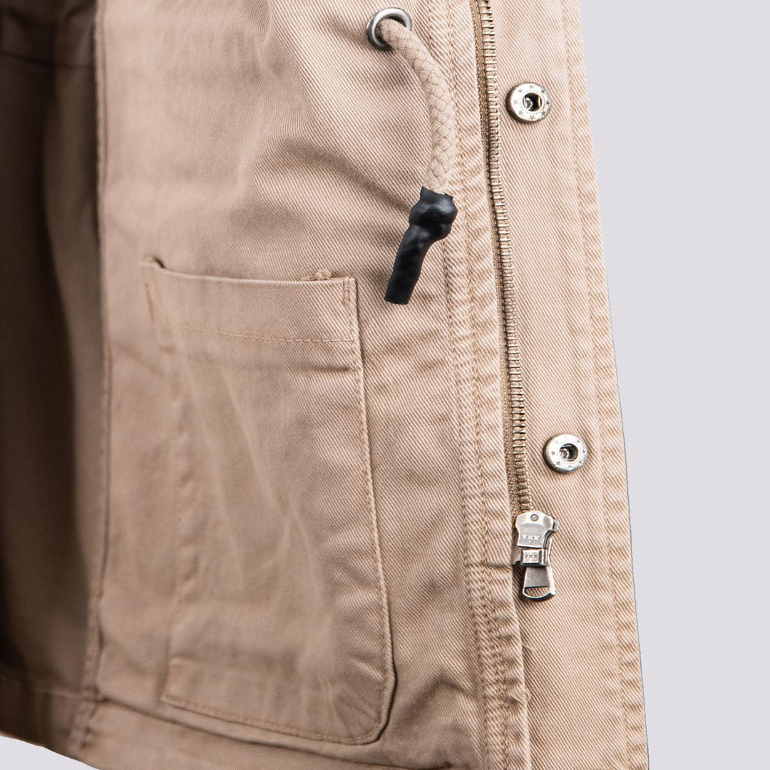 FIELD JACKET IN COTONE BEIGE