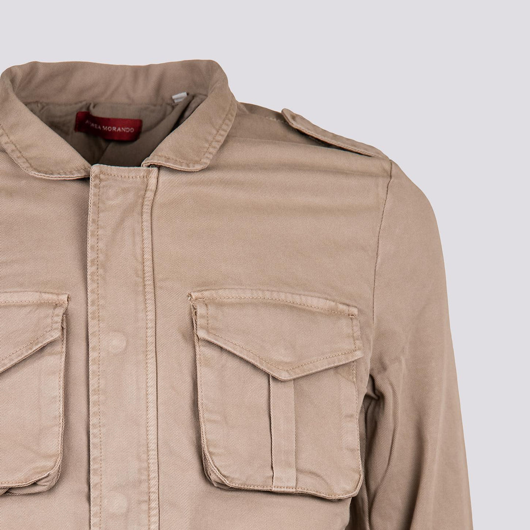 FIELD JACKET IN COTONE BEIGE
