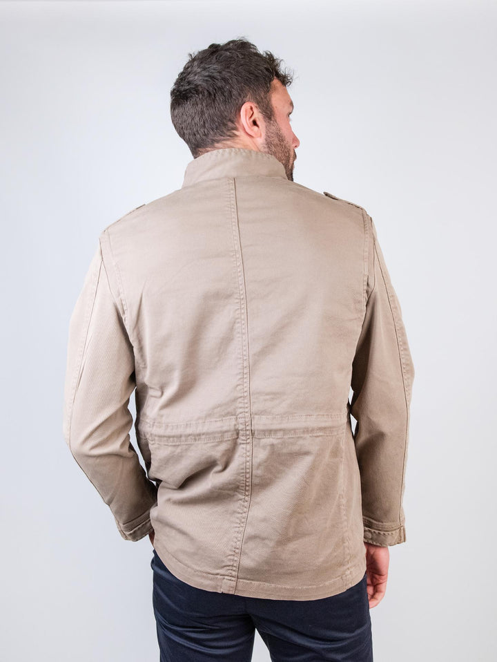 FIELD JACKET IN COTONE BEIGE