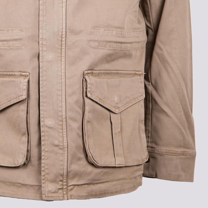 FIELD JACKET IN COTONE BEIGE