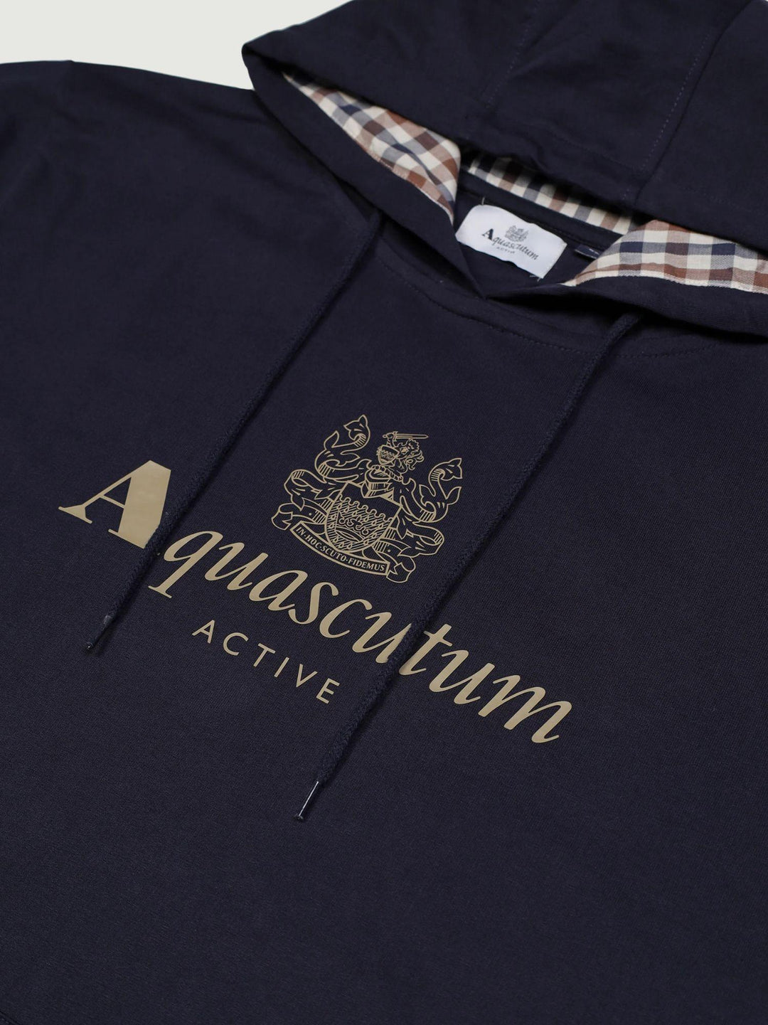 Felpa con cappuccio blu navy