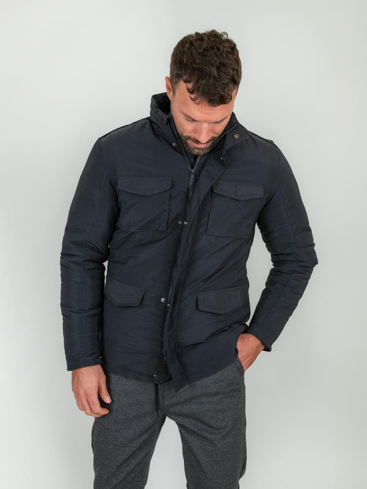 Field jacket blu imbottita