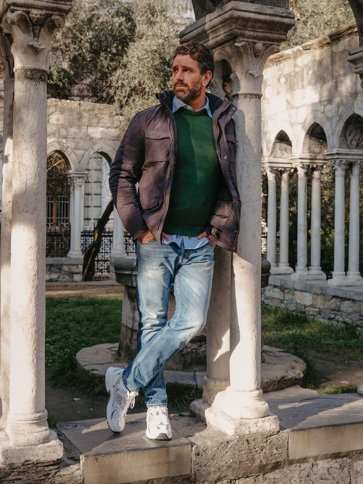 Field jacket blu imbottita