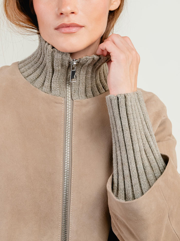 GIACCA DESIRE IN CAMOSCIO COLOR CAMMELLO