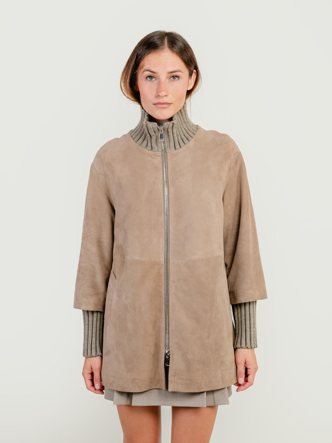 GIACCA DESIRE IN CAMOSCIO COLOR CAMMELLO