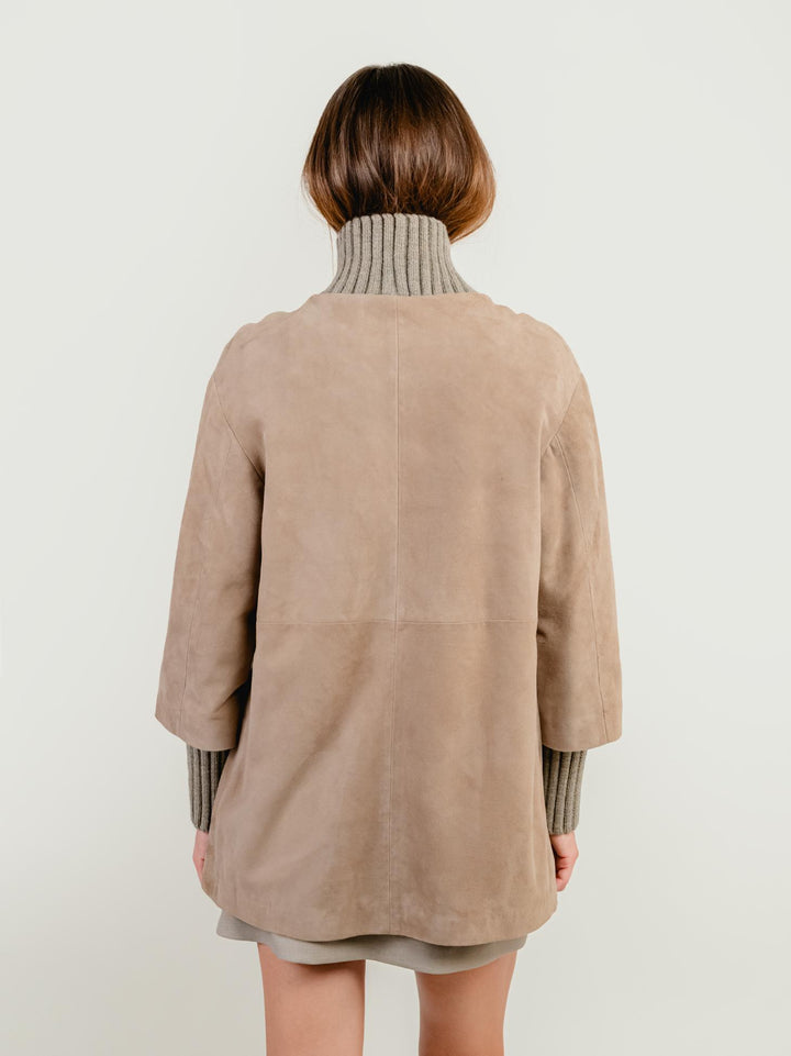 GIACCA DESIRE IN CAMOSCIO COLOR CAMMELLO