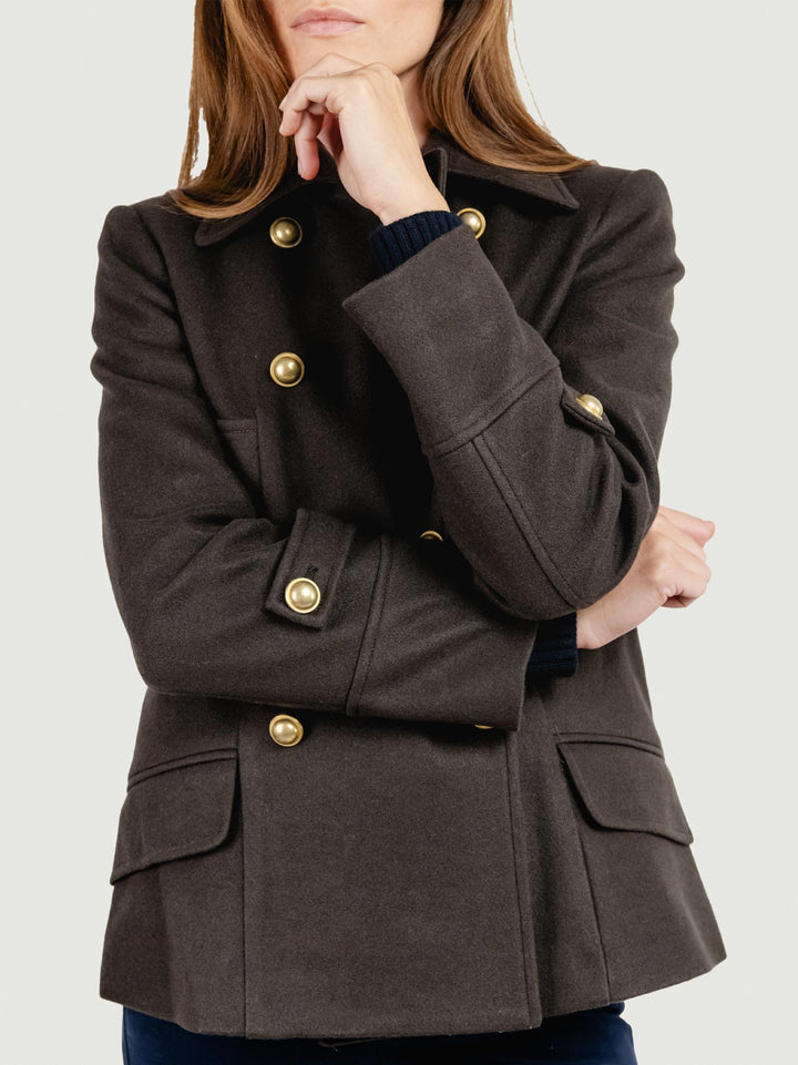 GIACCA DOPPIOPETTO IN MISTO LANA TESTA MORO