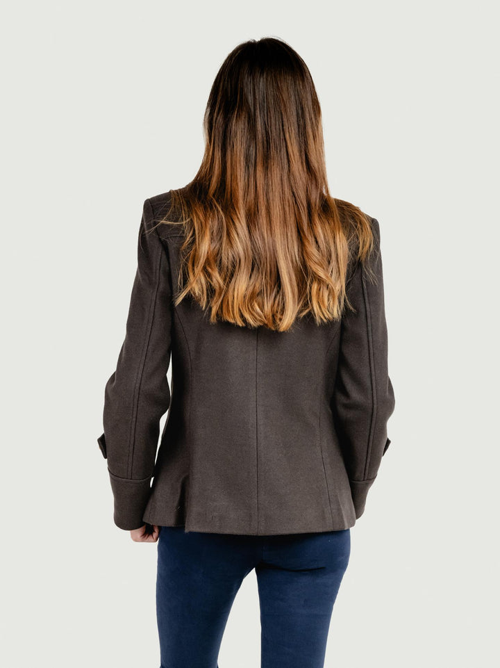 GIACCA DOPPIOPETTO IN MISTO LANA TESTA MORO