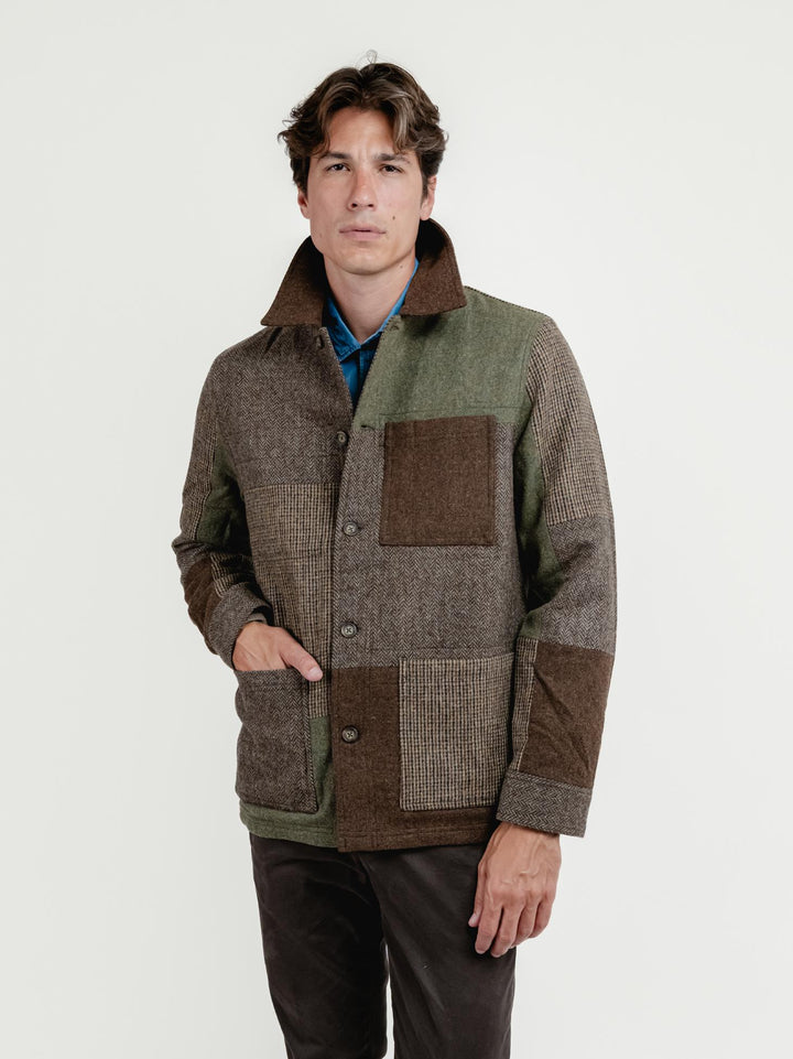 GIACCA IN LANA MODELLO DORR PATCHWORK MULTICOLOR