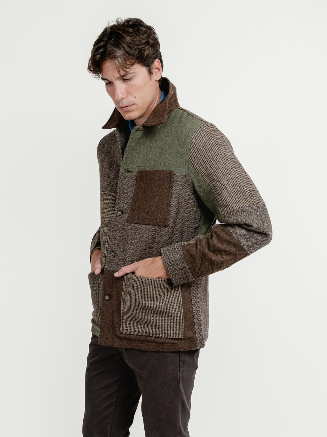 GIACCA IN LANA MODELLO DORR PATCHWORK MULTICOLOR