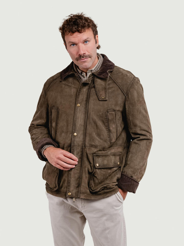 GIACCA PELLE BALMORAL COLOR ALGA