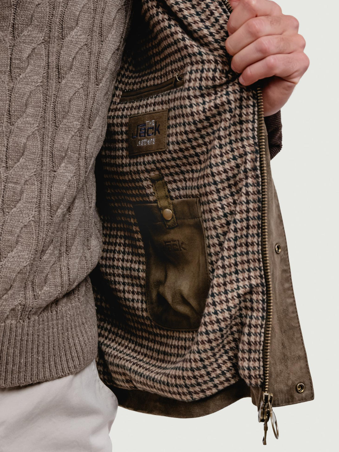 GIACCA PELLE BALMORAL COLOR ALGA