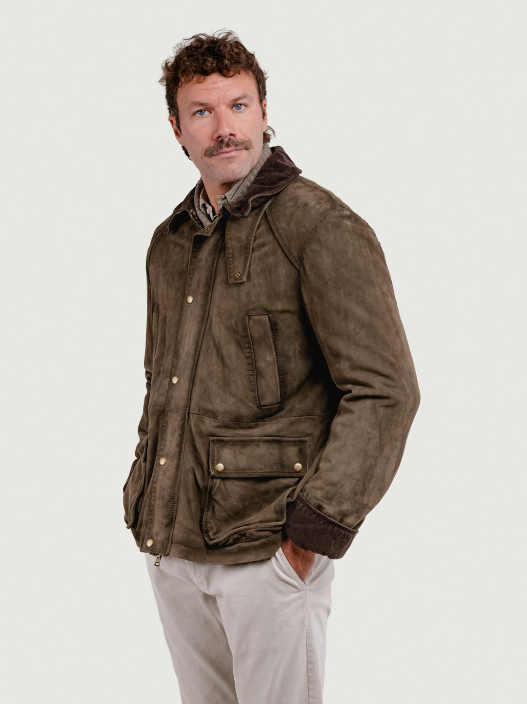 GIACCA PELLE BALMORAL COLOR ALGA