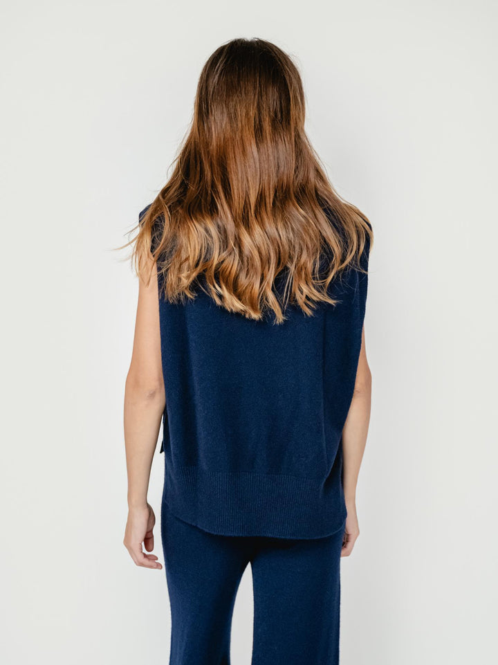 GILET APERTO BLU