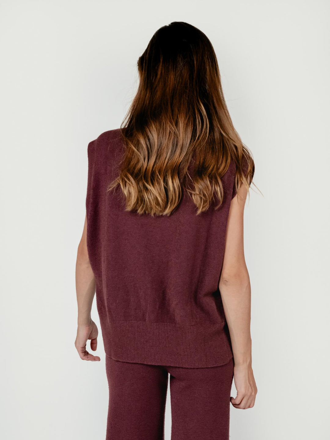 GILET APERTO BORDEAUX