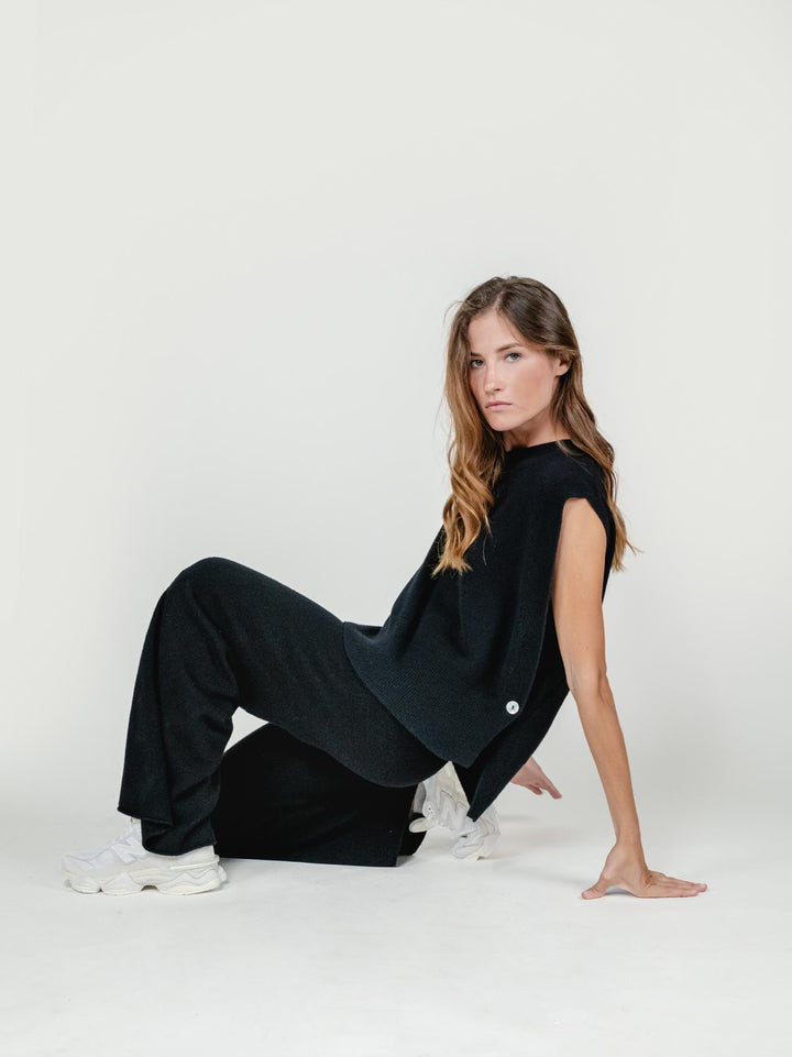 GILET APERTO NERO