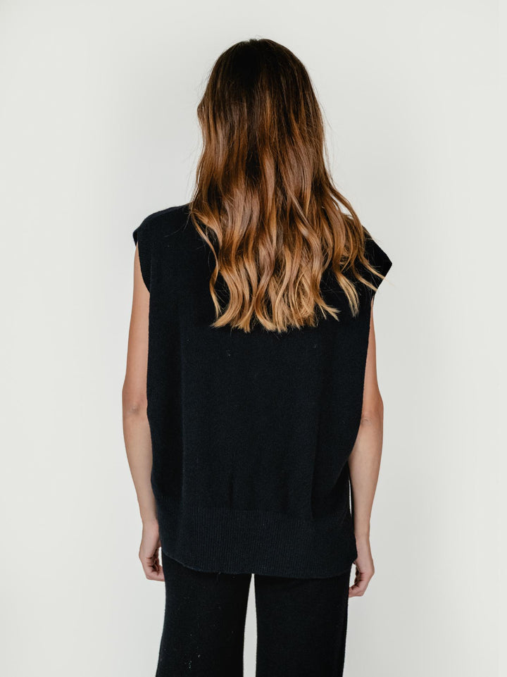 GILET APERTO NERO