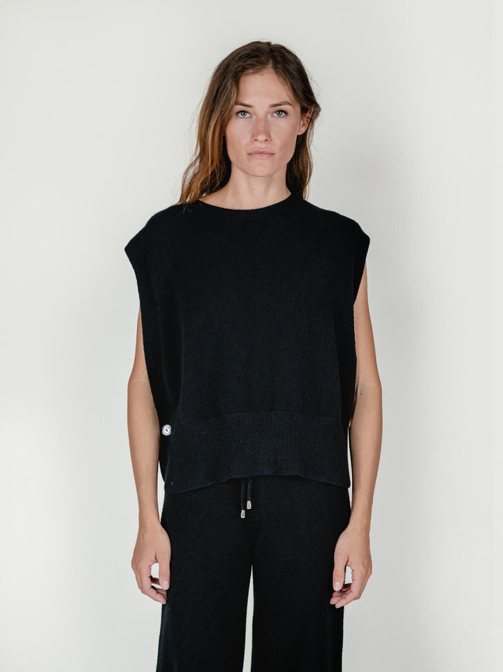 GILET APERTO NERO