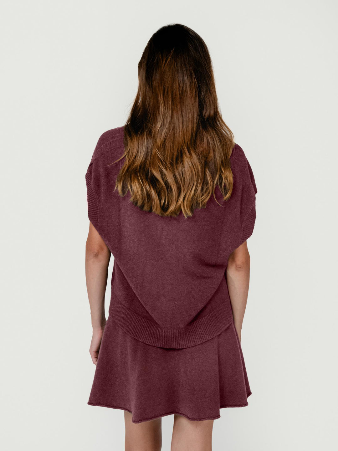 GILET CON BOTTONI BORDEAUX