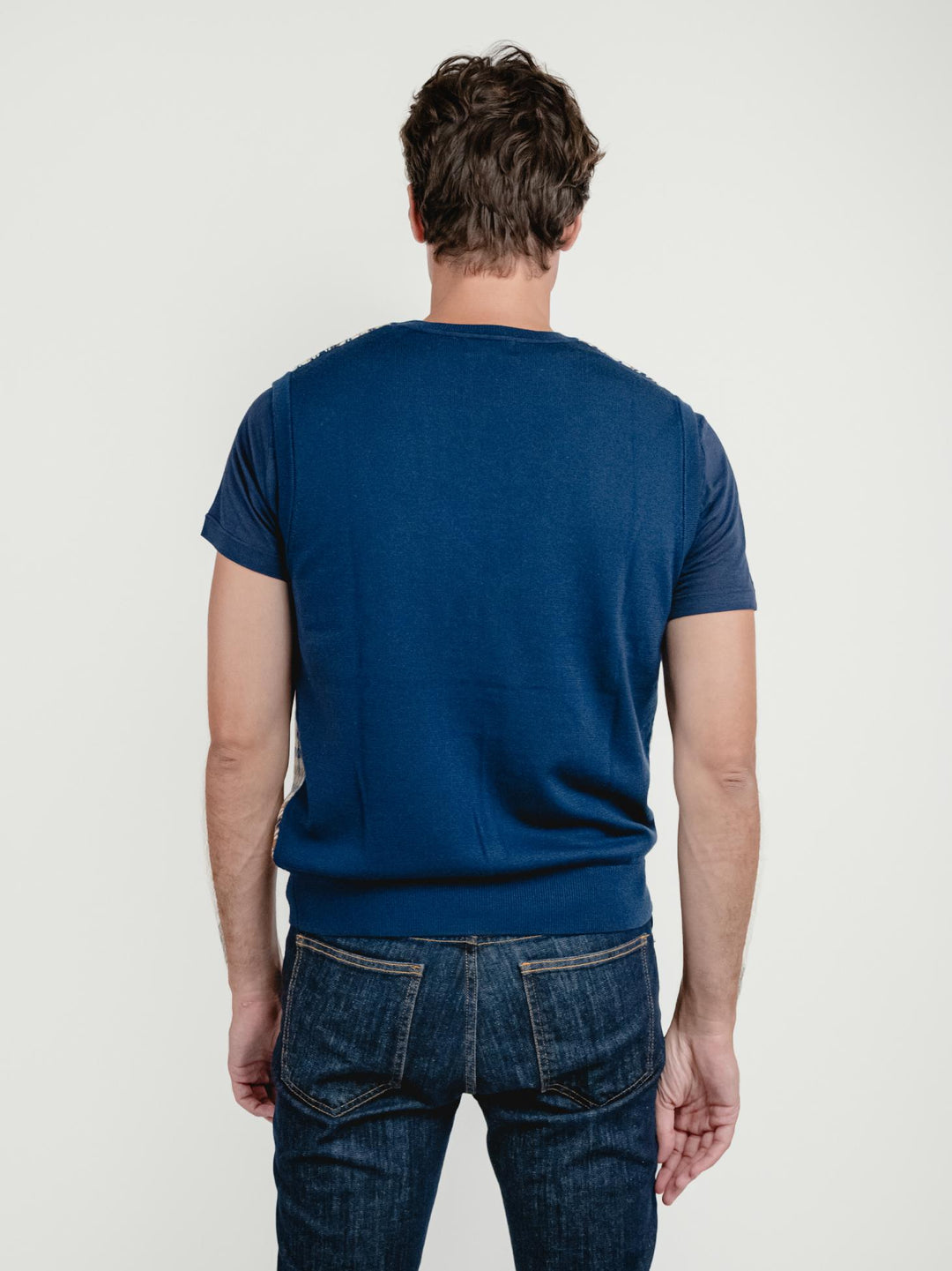 GILET IN LANA CON FANTASIA CLUB CHECK