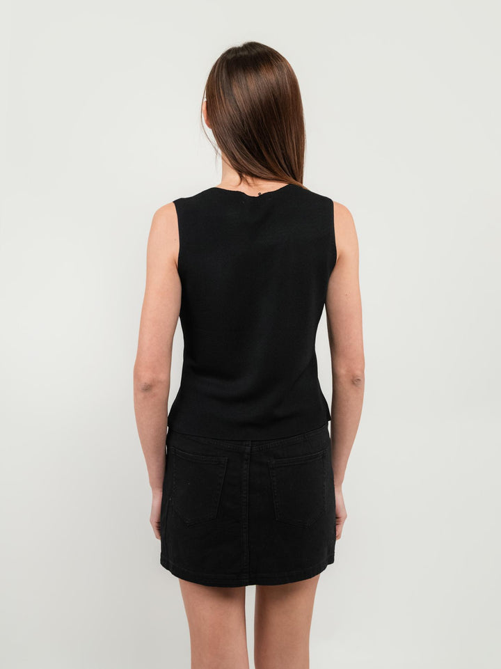 GILET IN MAGLIA NERO