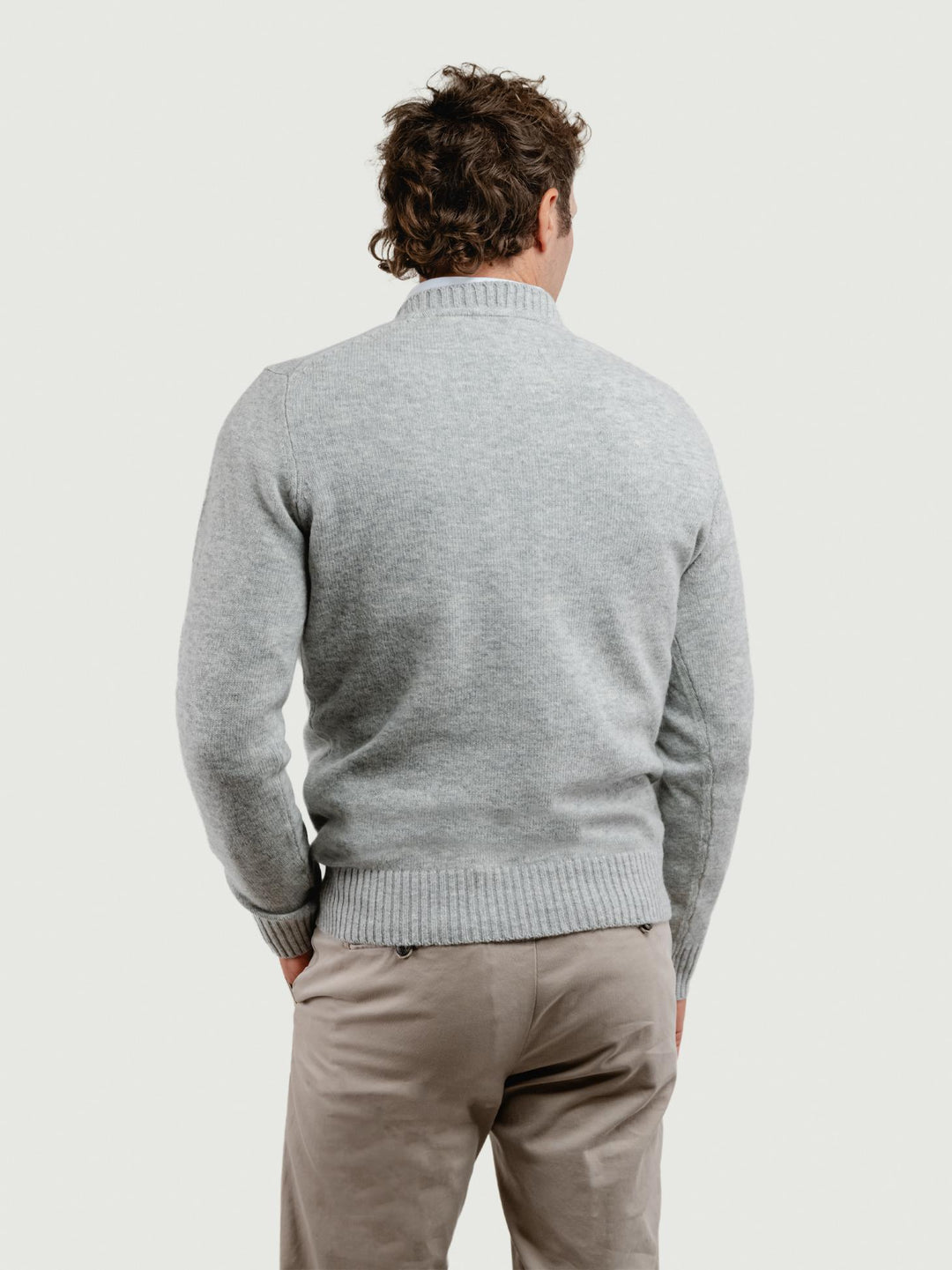 GIROCOLLO IN LANA GRIGIO PERLA