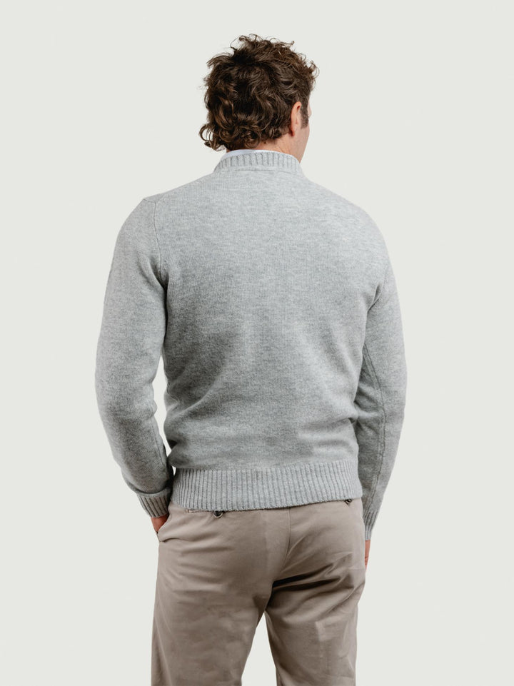 GIROCOLLO IN LANA GRIGIO PERLA