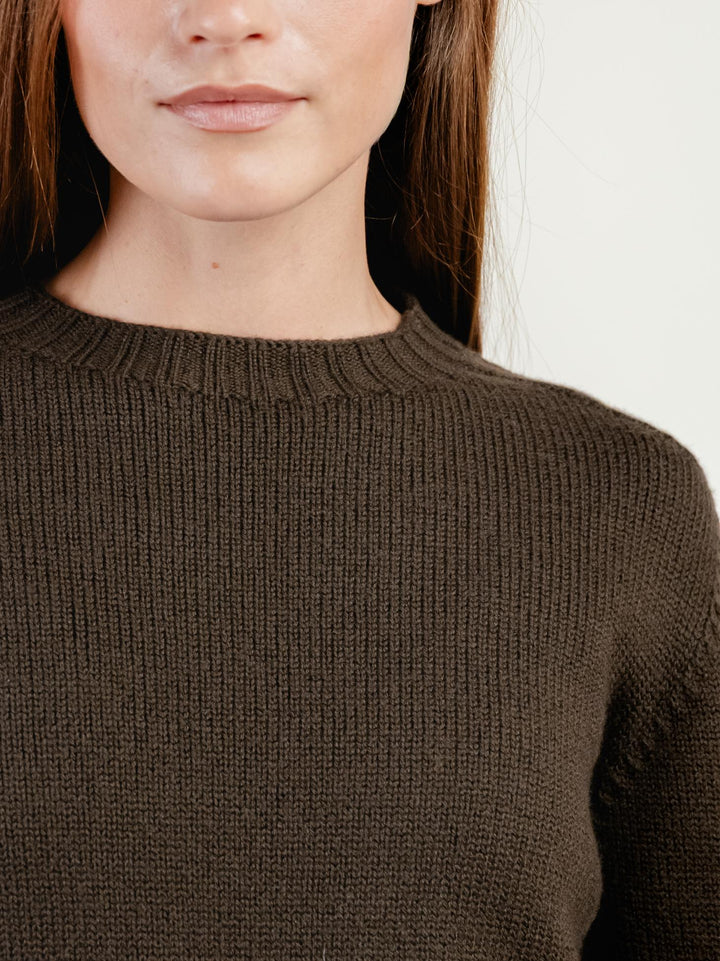 GIROCOLLO IN LANA MERINO MOKA