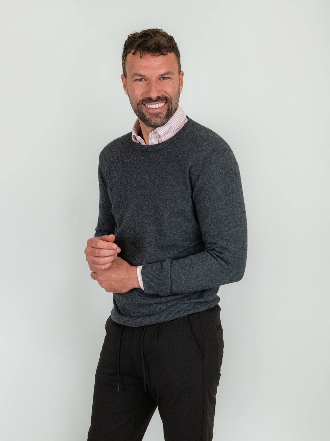 GIROCOLLO LANA E CASHMERE ANTRACITE