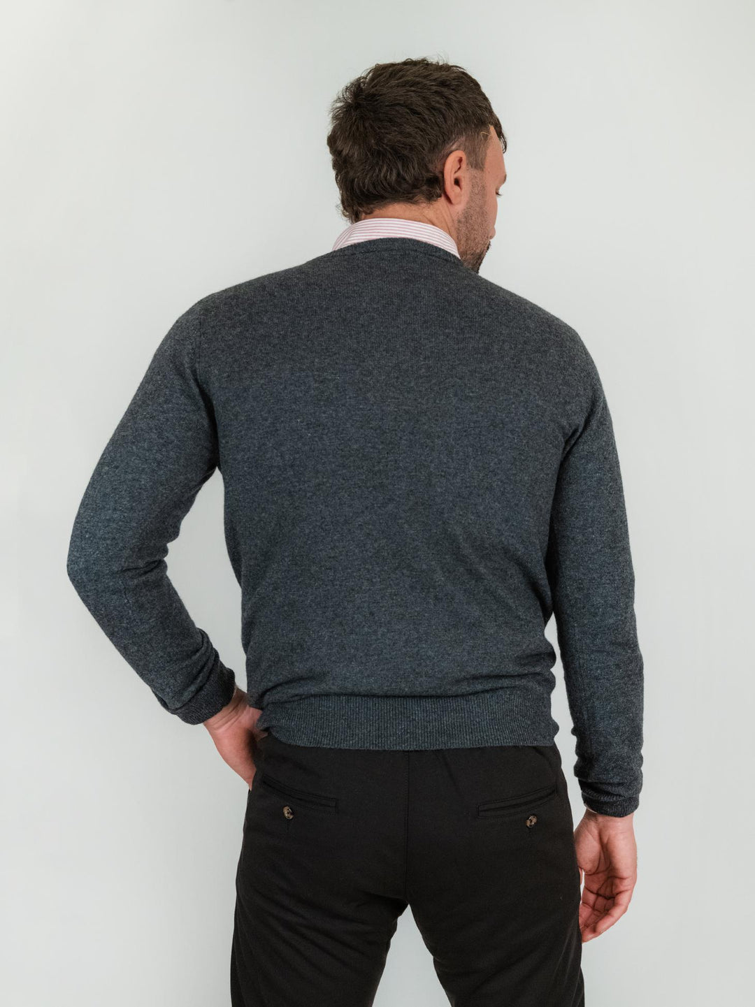 GIROCOLLO LANA E CASHMERE ANTRACITE