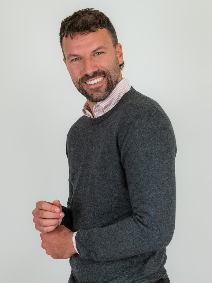 GIROCOLLO LANA E CASHMERE ANTRACITE