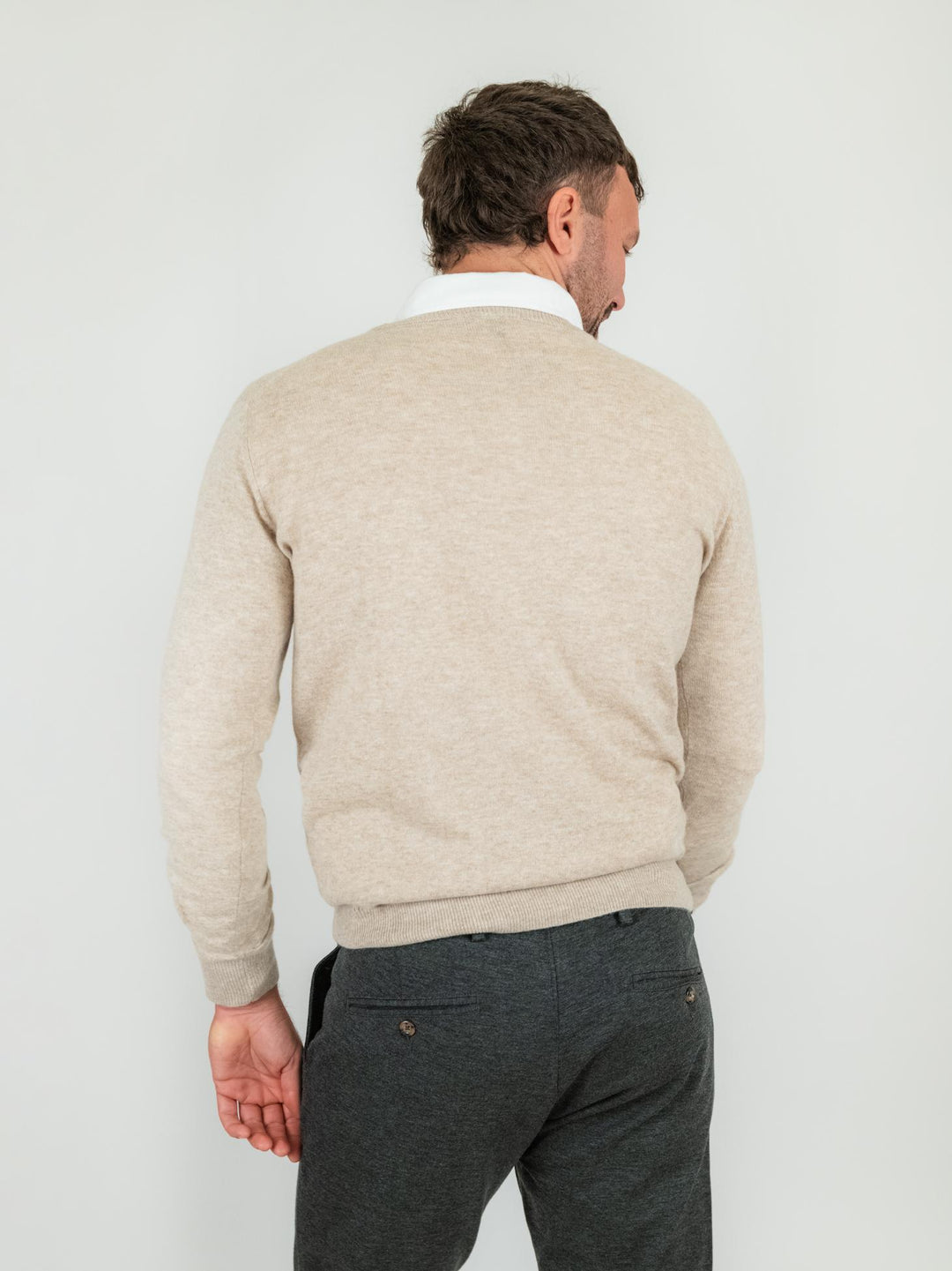 GIROCOLLO LANA E CASHMERE BEIGE