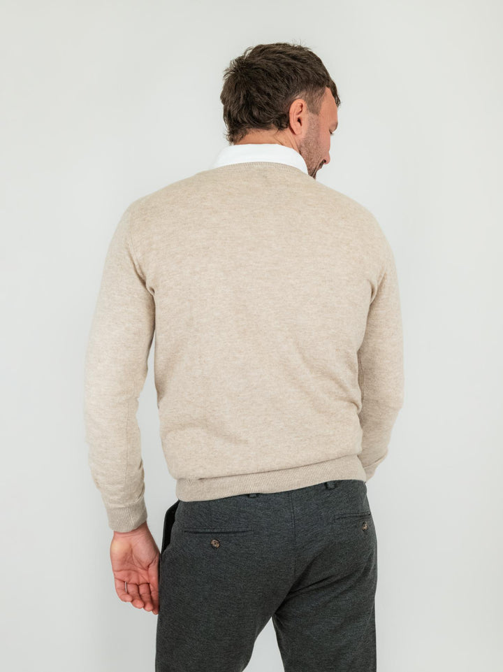 GIROCOLLO LANA E CASHMERE BEIGE