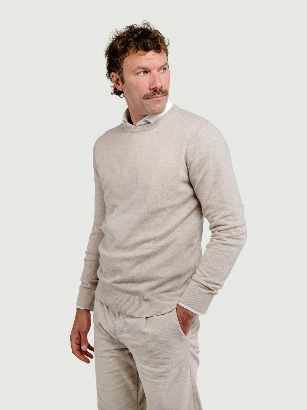 GIROCOLLO MISTO CASHMERE BEIGE