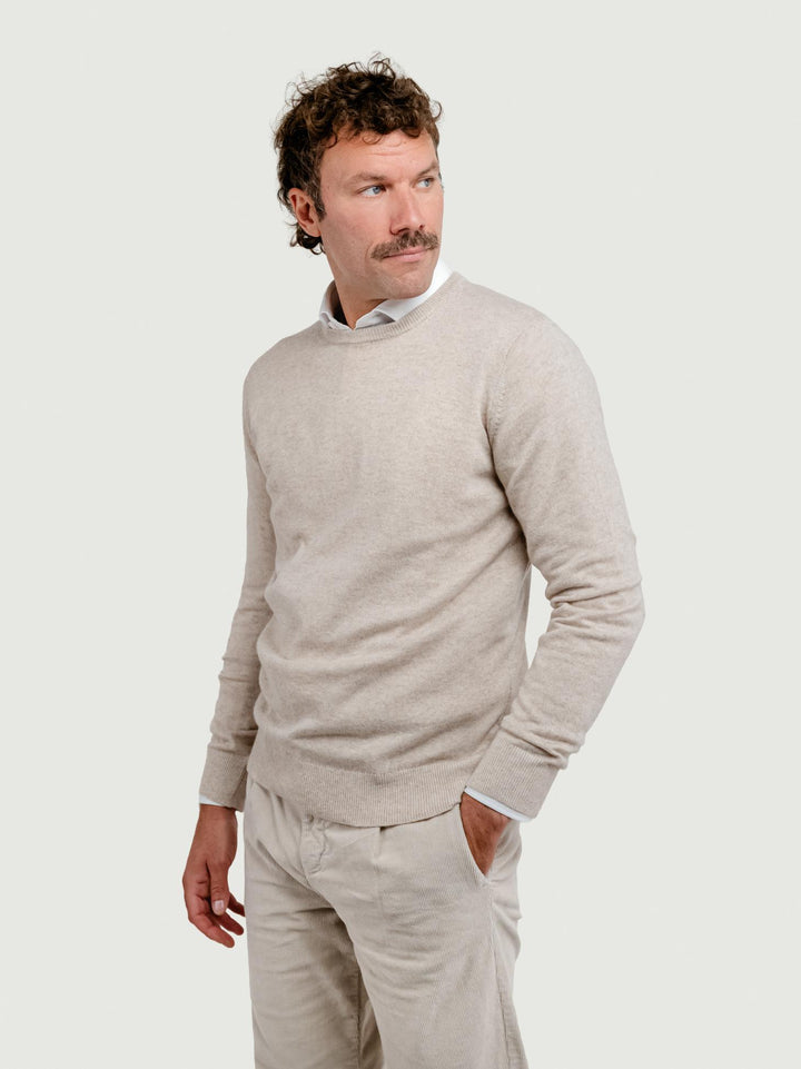 GIROCOLLO MISTO CASHMERE BEIGE