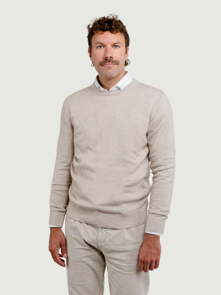 GIROCOLLO MISTO CASHMERE BEIGE