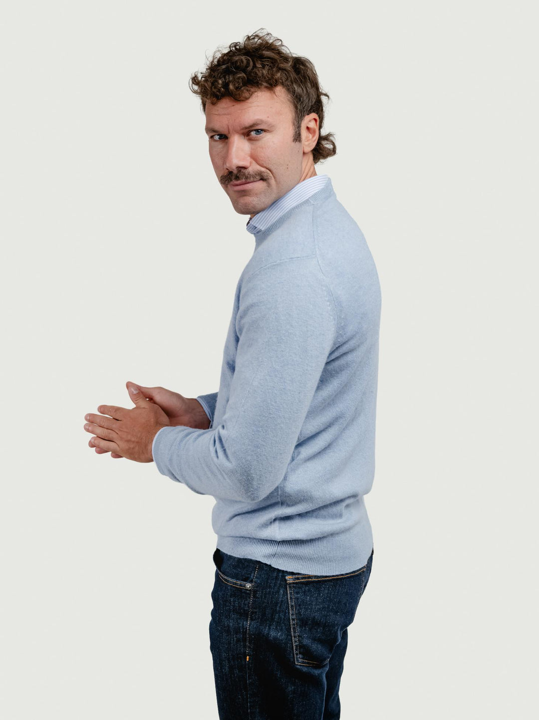 GIROCOLLO MISTO CASHMERE CARTA ZUCCHERO