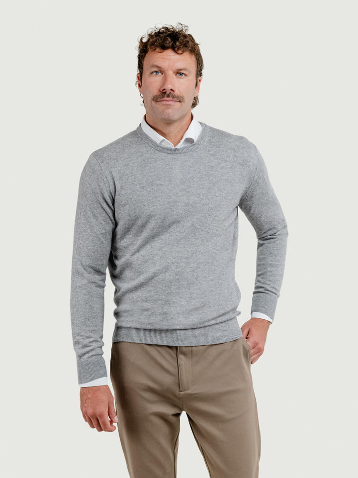 GIROCOLLO MISTO CASHMERE GRIGIO