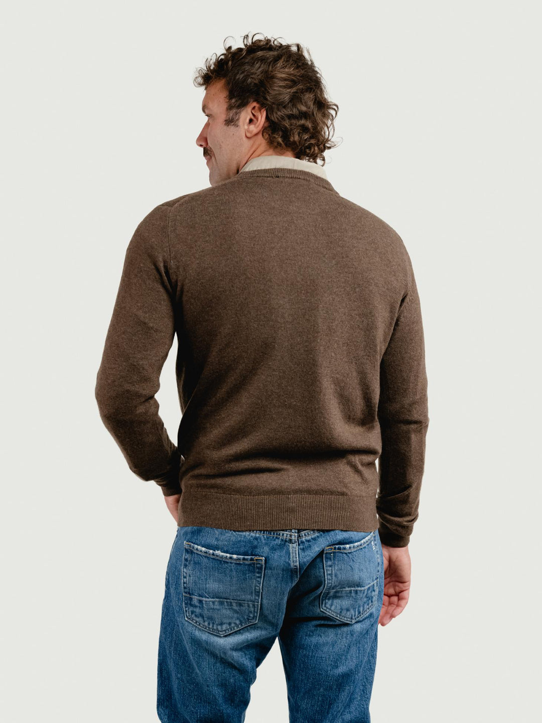 GIROCOLLO MISTO CASHMERE TESTA MORO