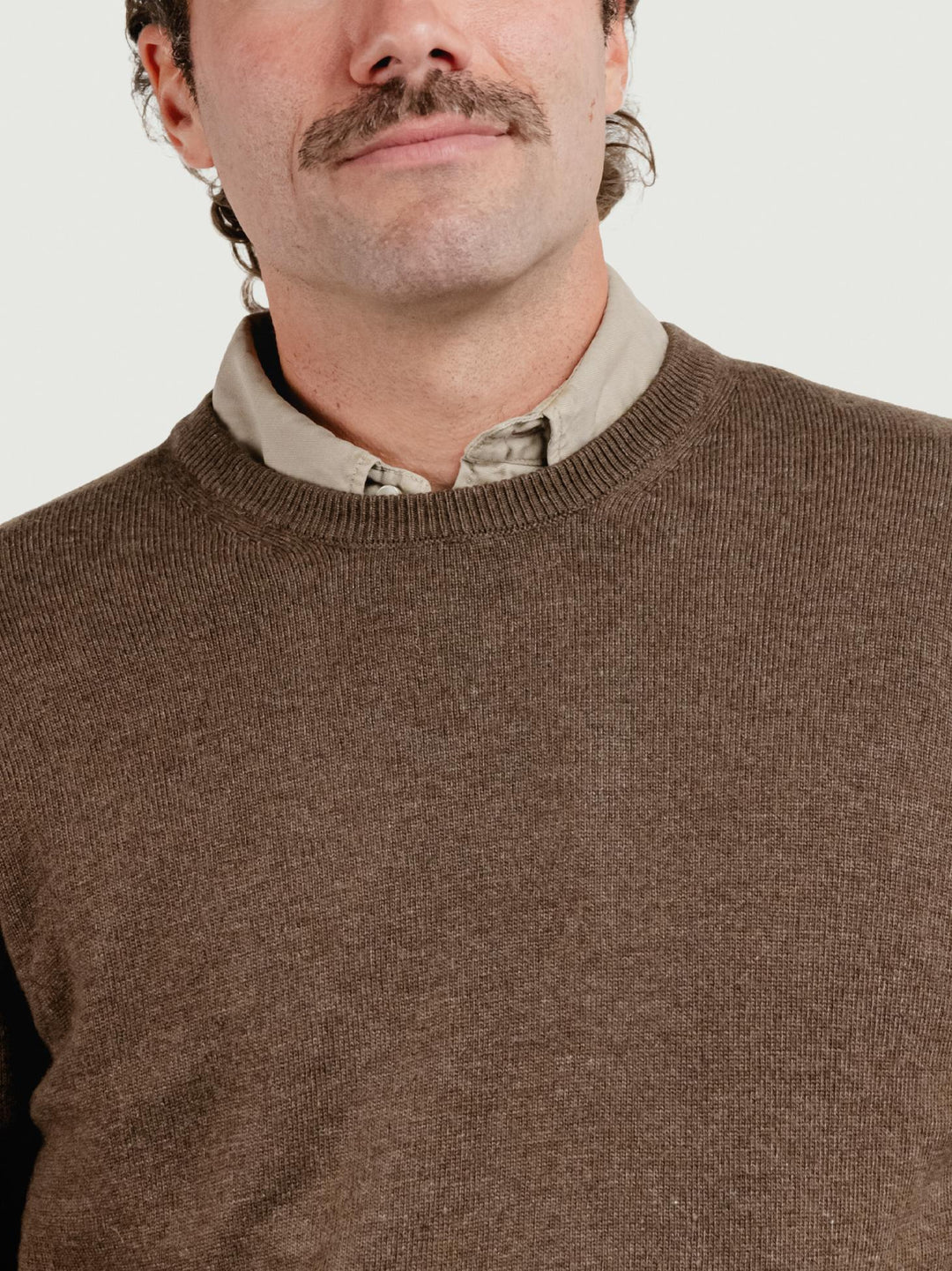 GIROCOLLO MISTO CASHMERE TESTA MORO