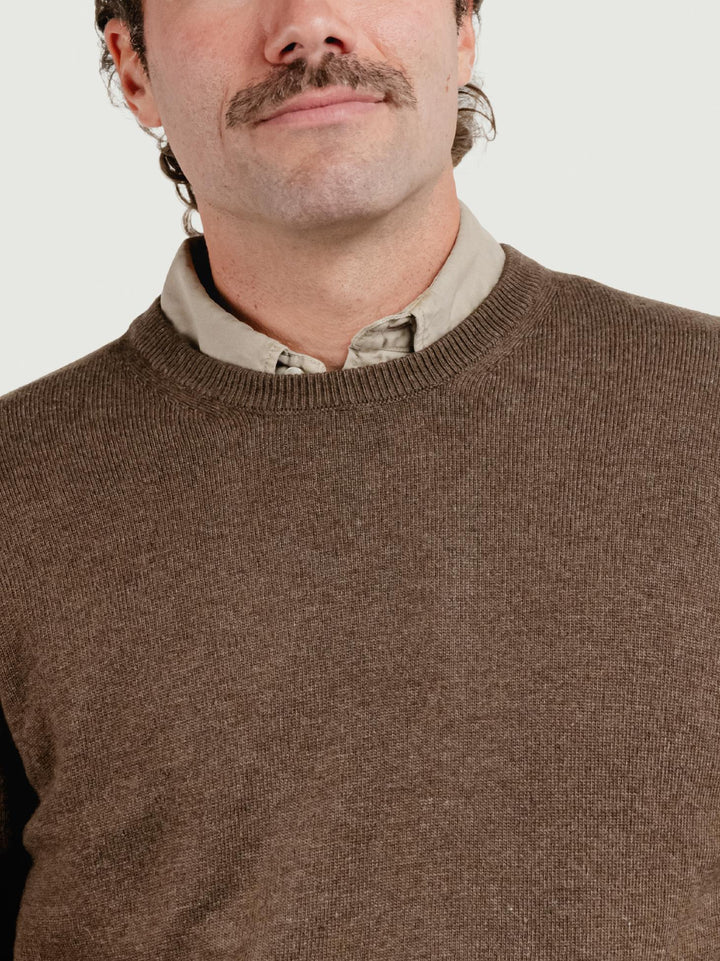 GIROCOLLO MISTO CASHMERE TESTA MORO