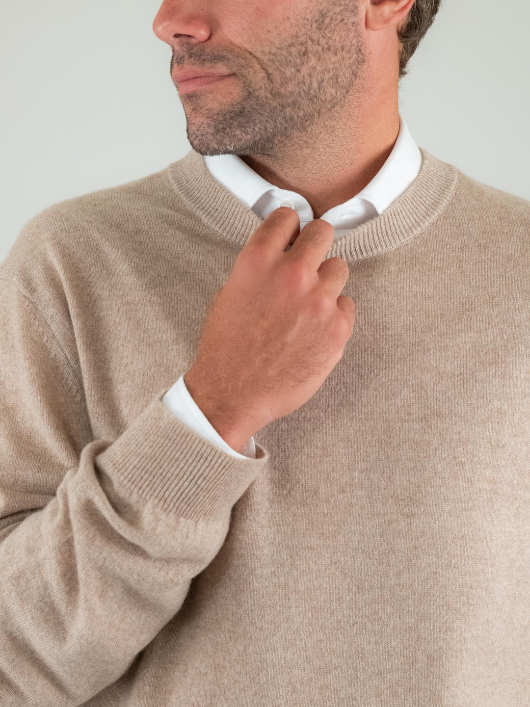 GIROCOLLO TRADER IN CASHMERE BEIGE