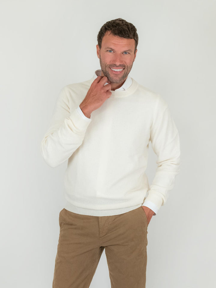 GIROCOLLO TRADER IN CASHMERE PANNA