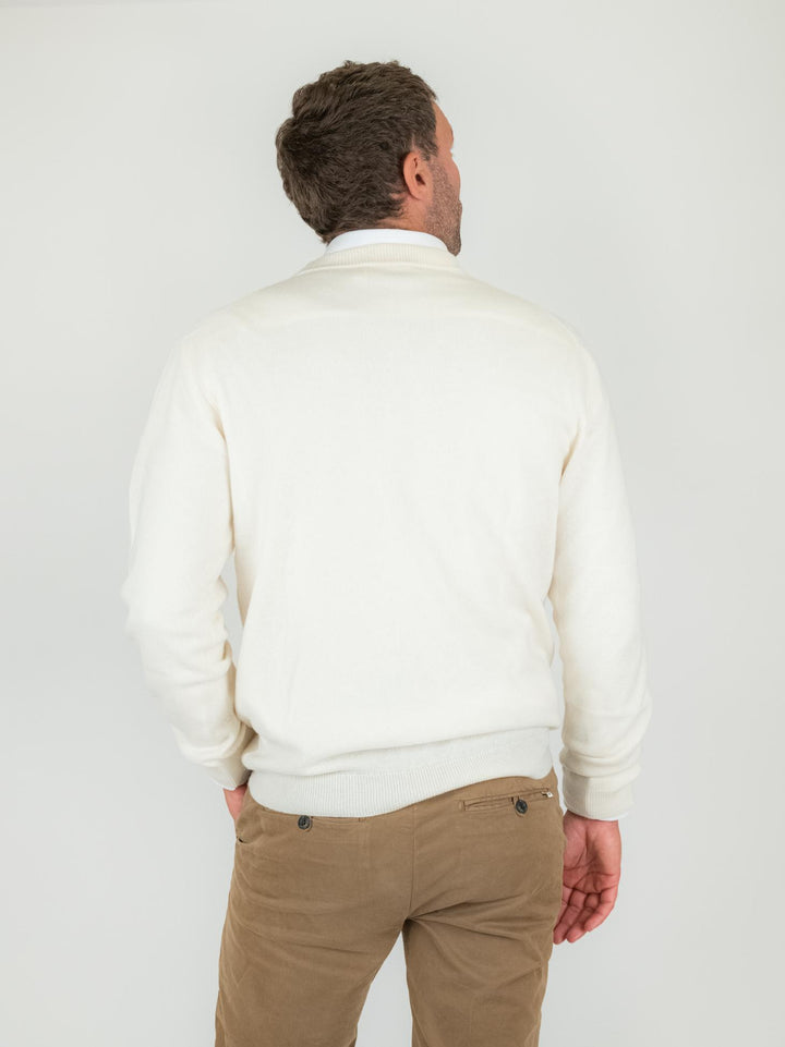 GIROCOLLO TRADER IN CASHMERE PANNA