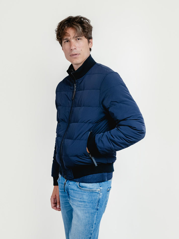 GIUBBOTTO DEREK SEAMLESS IN PELLE REVERSIBILE IN NYLON