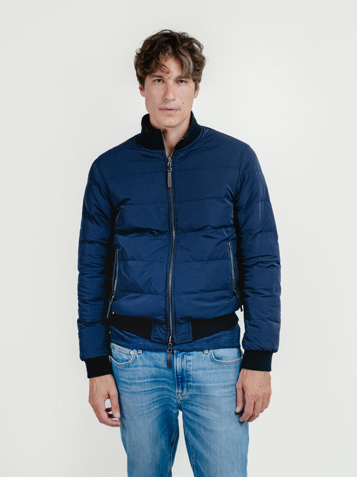 GIUBBOTTO DEREK SEAMLESS IN PELLE REVERSIBILE IN NYLON