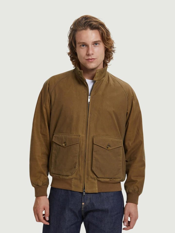 GIUBBOTTO G9 IMBOTTITO IN COTONE CERATO TAN