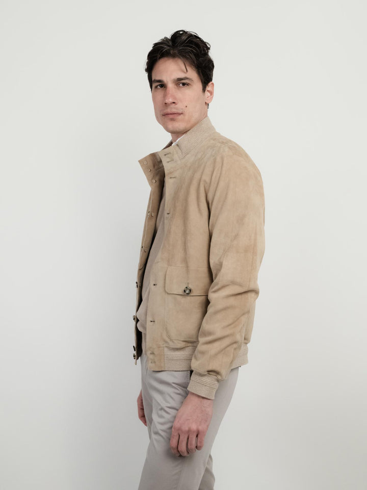 GIUBOTTO IN CAMOSCIO CREMA RIVERSIDE