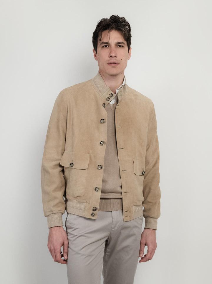GIUBOTTO IN CAMOSCIO CREMA RIVERSIDE